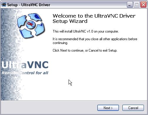 Instalador do Ultra VNC Driver